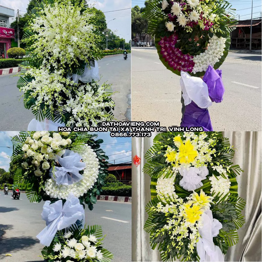Mẫu hoa chia buồn tham khảo tại Xã Thạnh Trị, Vĩnh Long