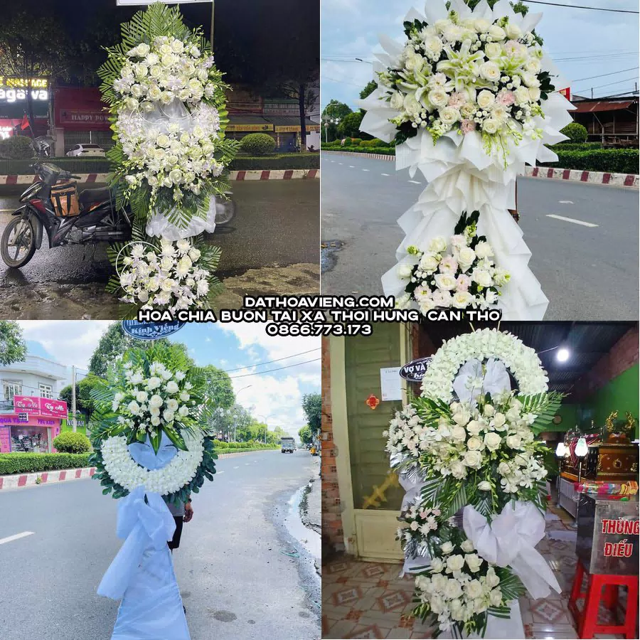 Mẫu hoa chia buồn tham khảo tại Xã Thới Hưng, Cần Thơ