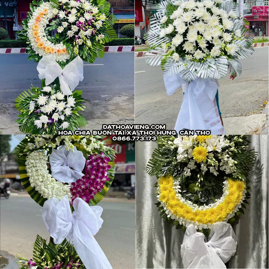 Mẫu hoa chia buồn tham khảo tại Xã Thới Hưng, Cần Thơ