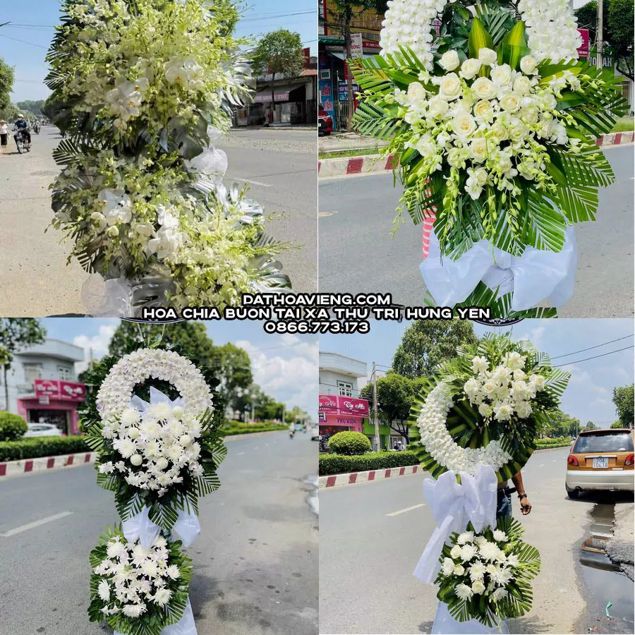 Mẫu hoa chia buồn tham khảo tại Xã Thư Trì, Hưng Yên