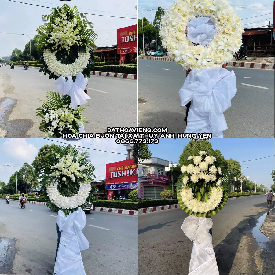 Mẫu hoa chia buồn tham khảo tại Xã Thụy Anh, Hưng Yên