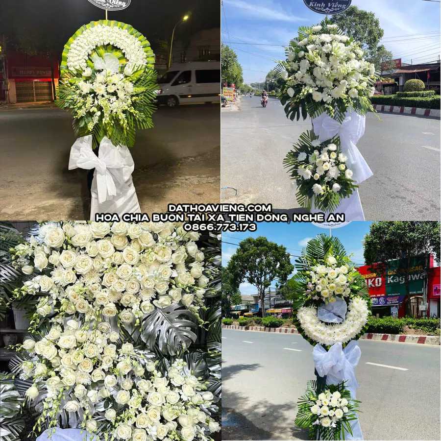 Mẫu hoa chia buồn tham khảo tại Xã Tiên Đồng, Nghệ An