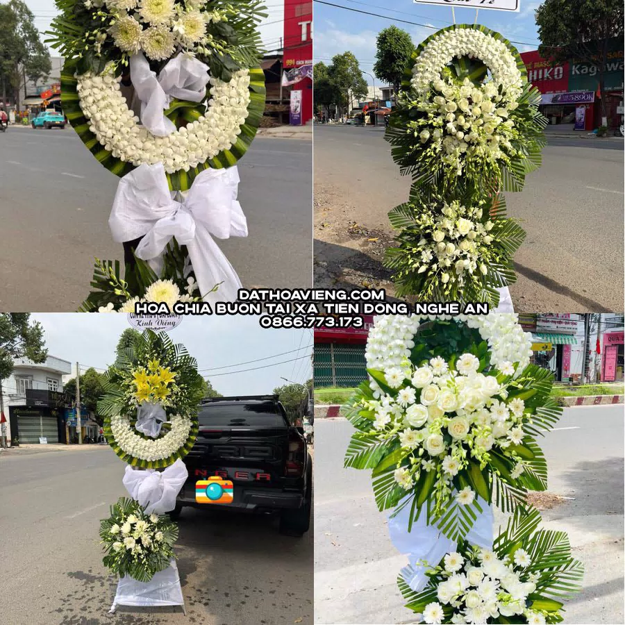 Mẫu hoa chia buồn tham khảo tại Xã Tiên Đồng, Nghệ An