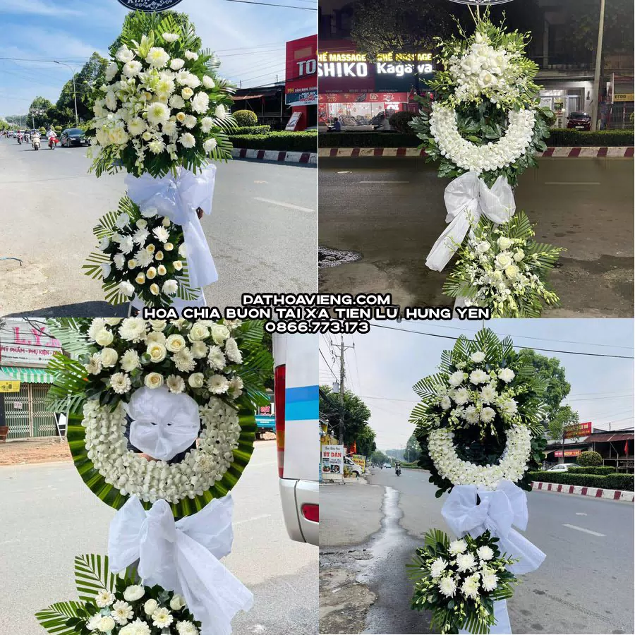 Mẫu hoa chia buồn tham khảo tại Xã Tiên Lữ, Hưng Yên