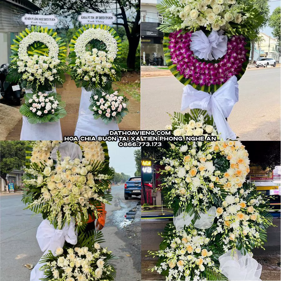 Mẫu hoa chia buồn tham khảo tại Xã Tiền Phong, Nghệ An