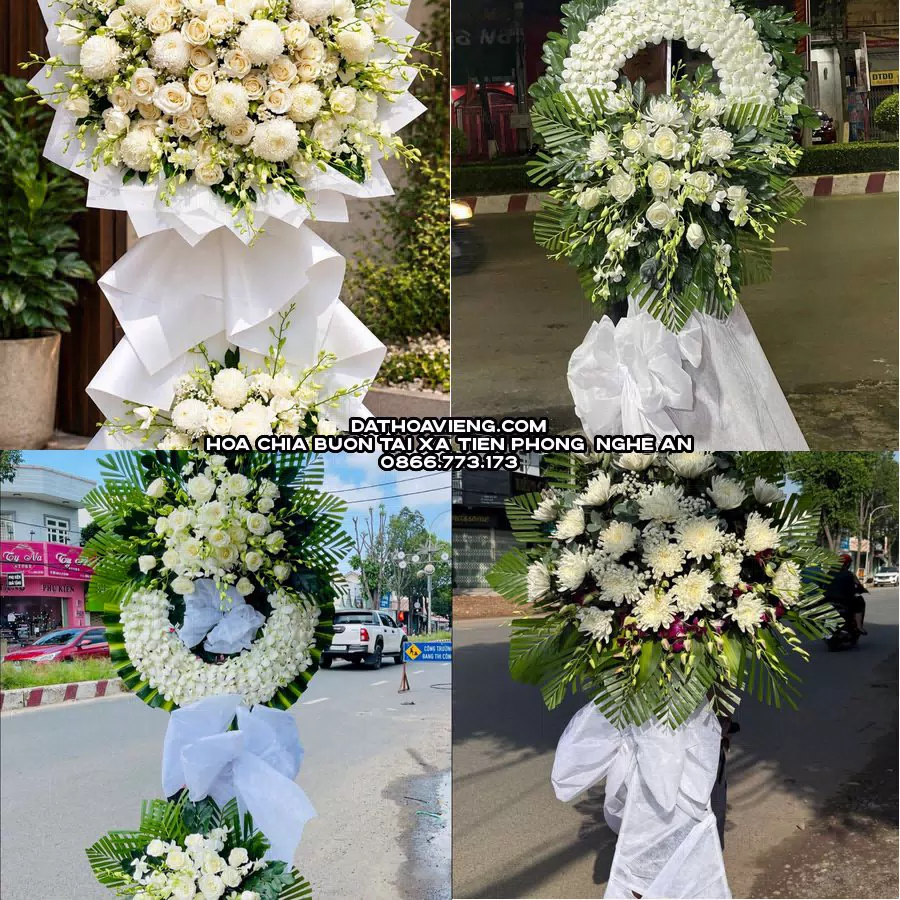 Mẫu hoa chia buồn tham khảo tại Xã Tiền Phong, Nghệ An