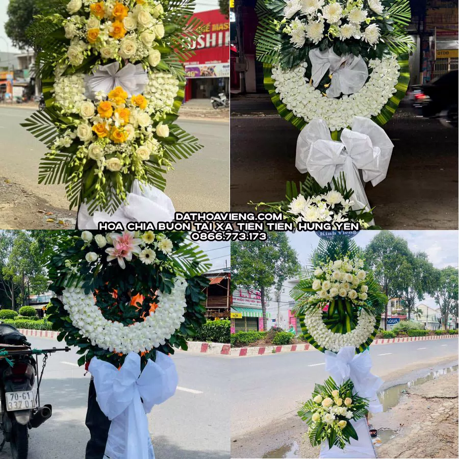 Mẫu hoa chia buồn tham khảo tại Xã Tiên Tiến, Hưng Yên