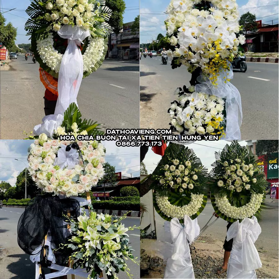 Mẫu hoa chia buồn tham khảo tại Xã Tiên Tiến, Hưng Yên