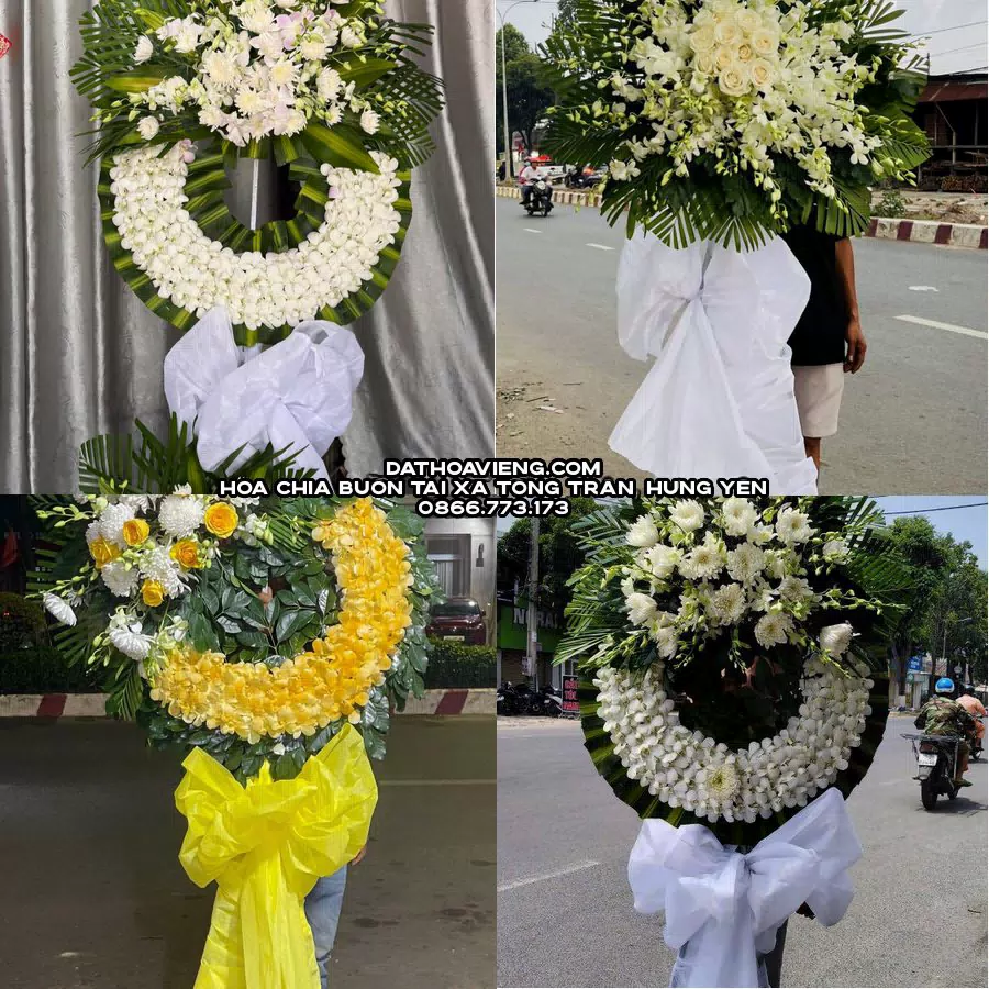 Mẫu hoa chia buồn tham khảo tại Xã Tống Trân, Hưng Yên