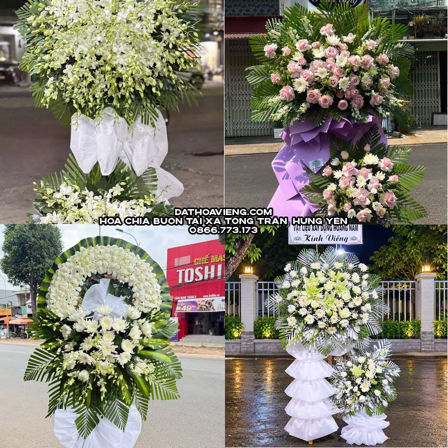 Mẫu hoa chia buồn tham khảo tại Xã Tống Trân, Hưng Yên