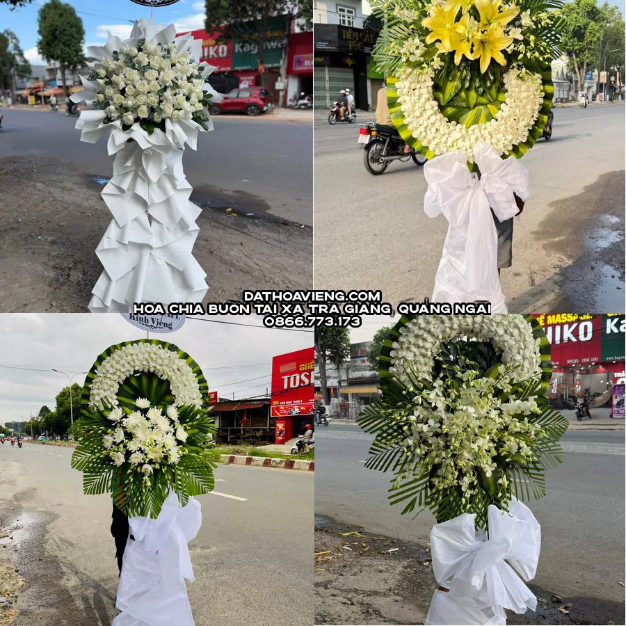 Mẫu hoa chia buồn tham khảo tại Xã Trà Giang, Quảng Ngãi
