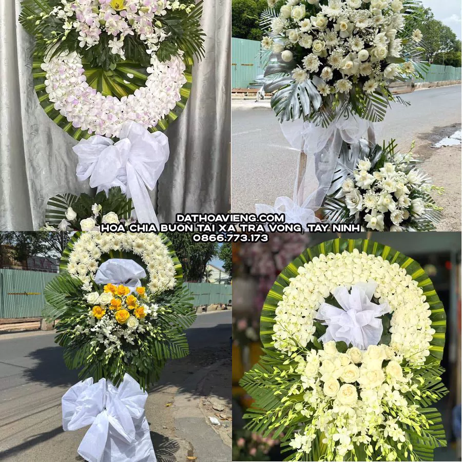 Mẫu hoa chia buồn tham khảo tại Xã Trà Vong, Tây Ninh