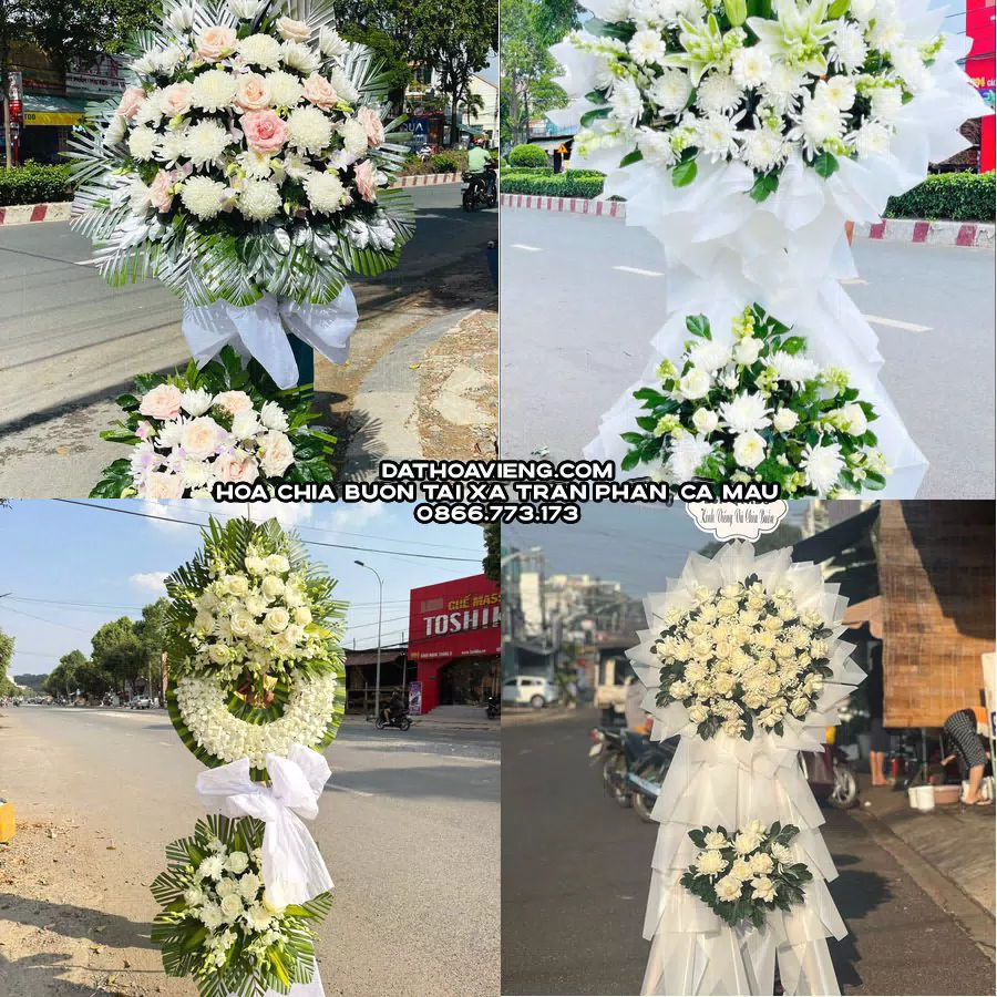 Mẫu hoa chia buồn tham khảo tại Xã Trần Phán, Cà Mau