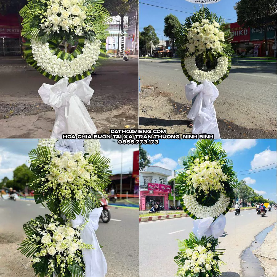 Mẫu hoa chia buồn tham khảo tại Xã Trần Thương, Ninh Bình