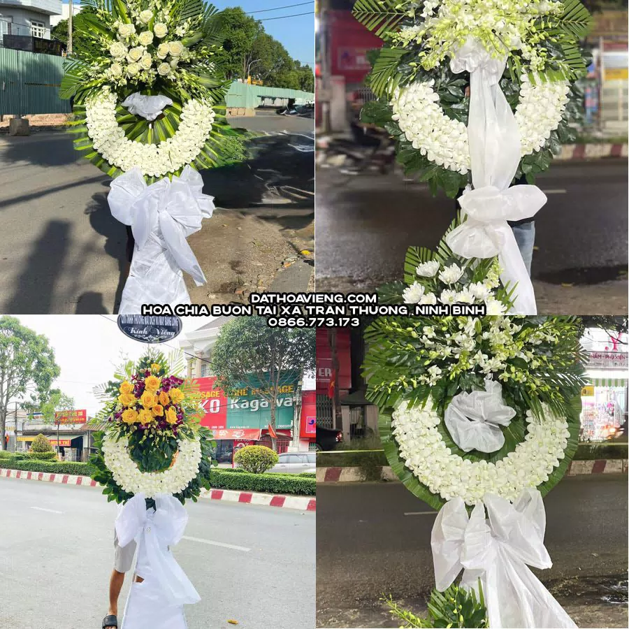 Mẫu hoa chia buồn tham khảo tại Xã Trần Thương, Ninh Bình