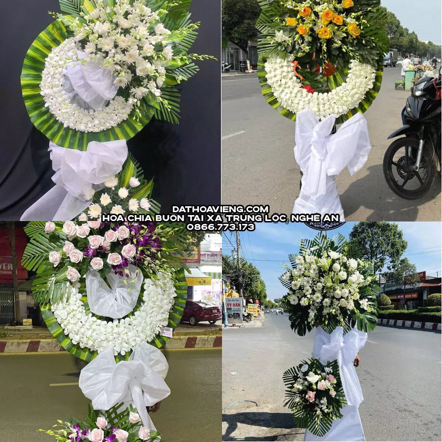 Mẫu hoa chia buồn tham khảo tại Xã Trung Lộc, Nghệ An