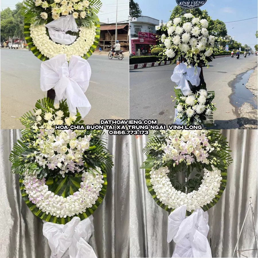 Mẫu hoa chia buồn tham khảo tại Xã Trung Ngãi, Vĩnh Long