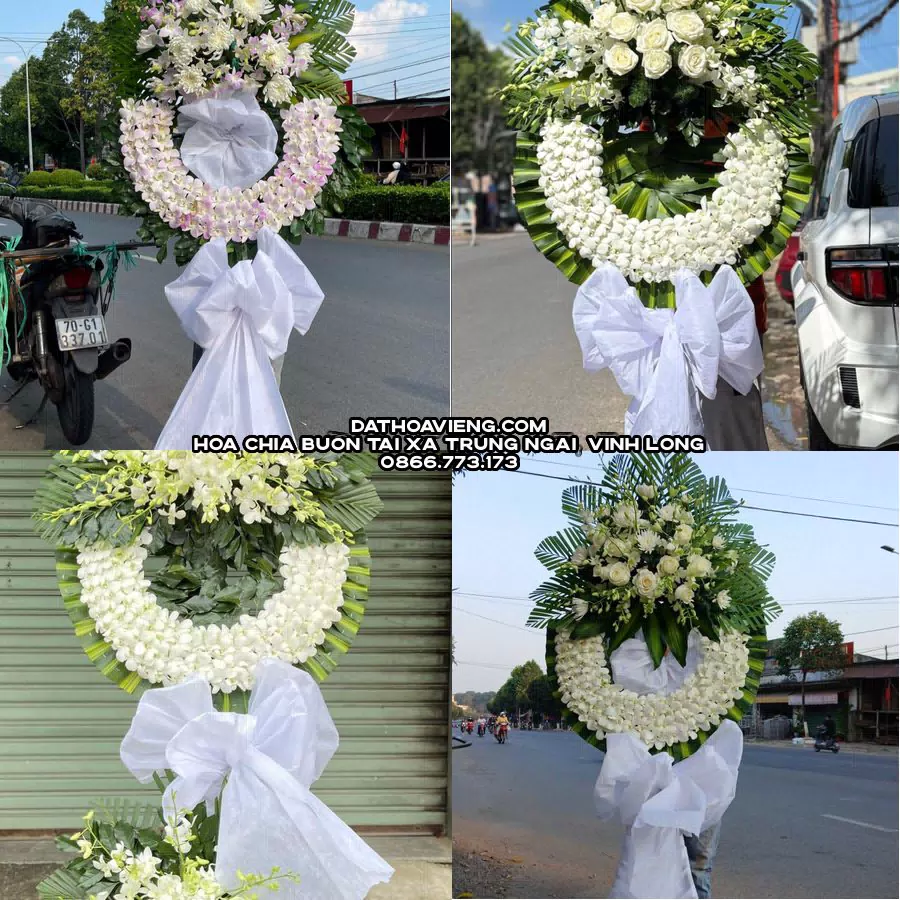 Mẫu hoa chia buồn tham khảo tại Xã Trung Ngãi, Vĩnh Long