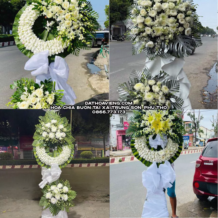 Mẫu hoa chia buồn tham khảo tại Xã Trung Sơn, Phú Thọ