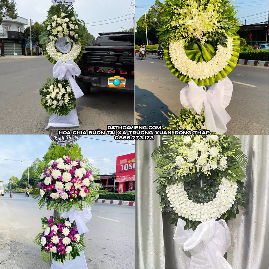 Mẫu hoa chia buồn tham khảo tại Xã Trường Xuân, Đồng Tháp