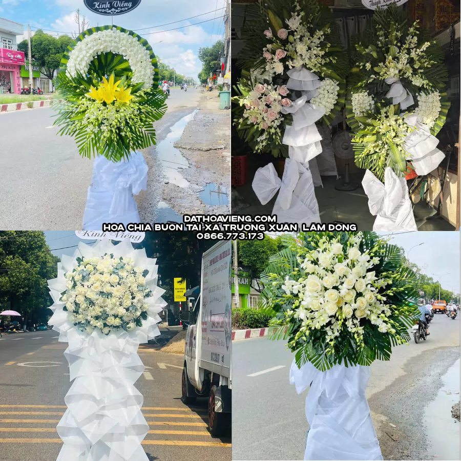 Mẫu hoa chia buồn tham khảo tại Xã Trường Xuân, Lâm Đồng