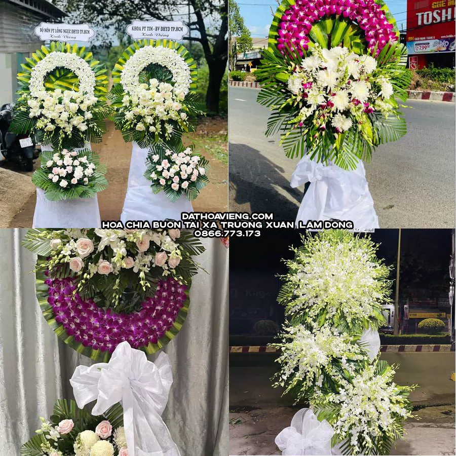 Mẫu hoa chia buồn tham khảo tại Xã Trường Xuân, Lâm Đồng