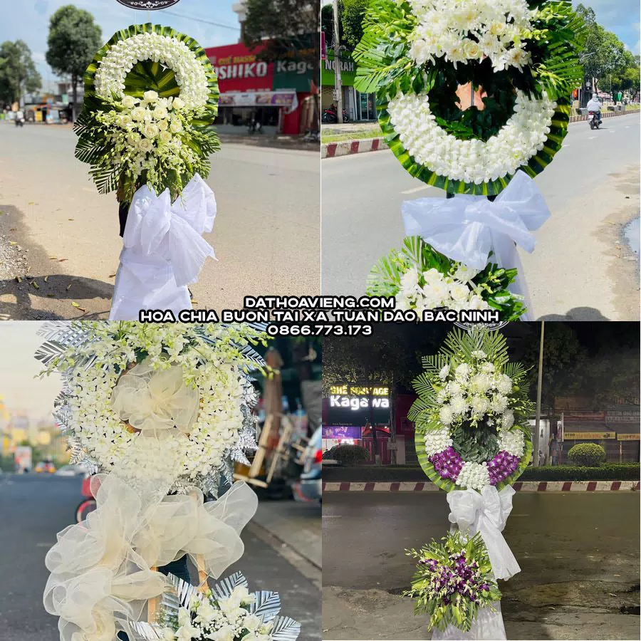 Mẫu hoa chia buồn tham khảo tại Xã Tuấn Đạo, Bắc Ninh