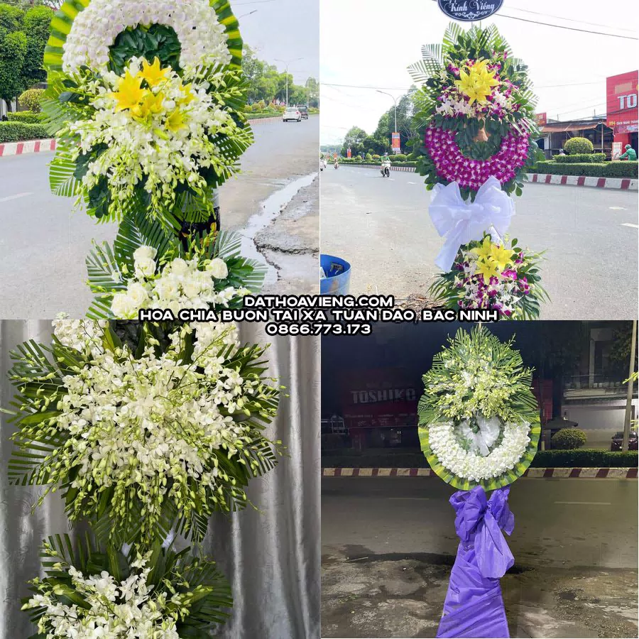 Mẫu hoa chia buồn tham khảo tại Xã Tuấn Đạo, Bắc Ninh