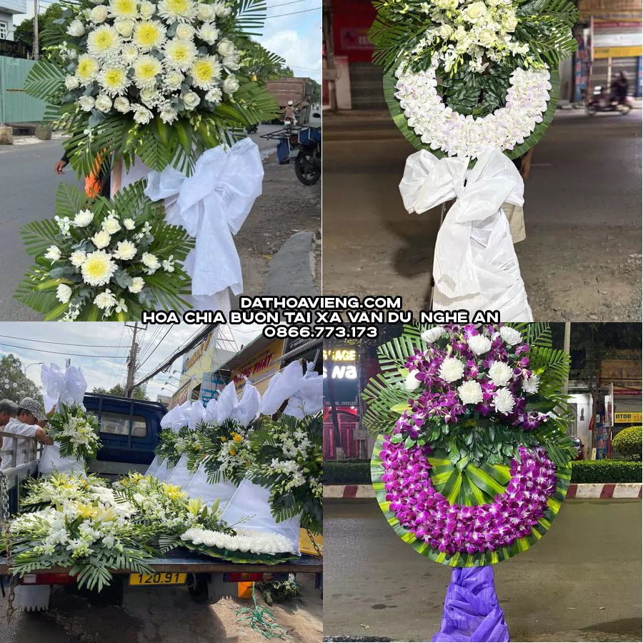 Mẫu hoa chia buồn tham khảo tại Xã Vân Du, Nghệ An