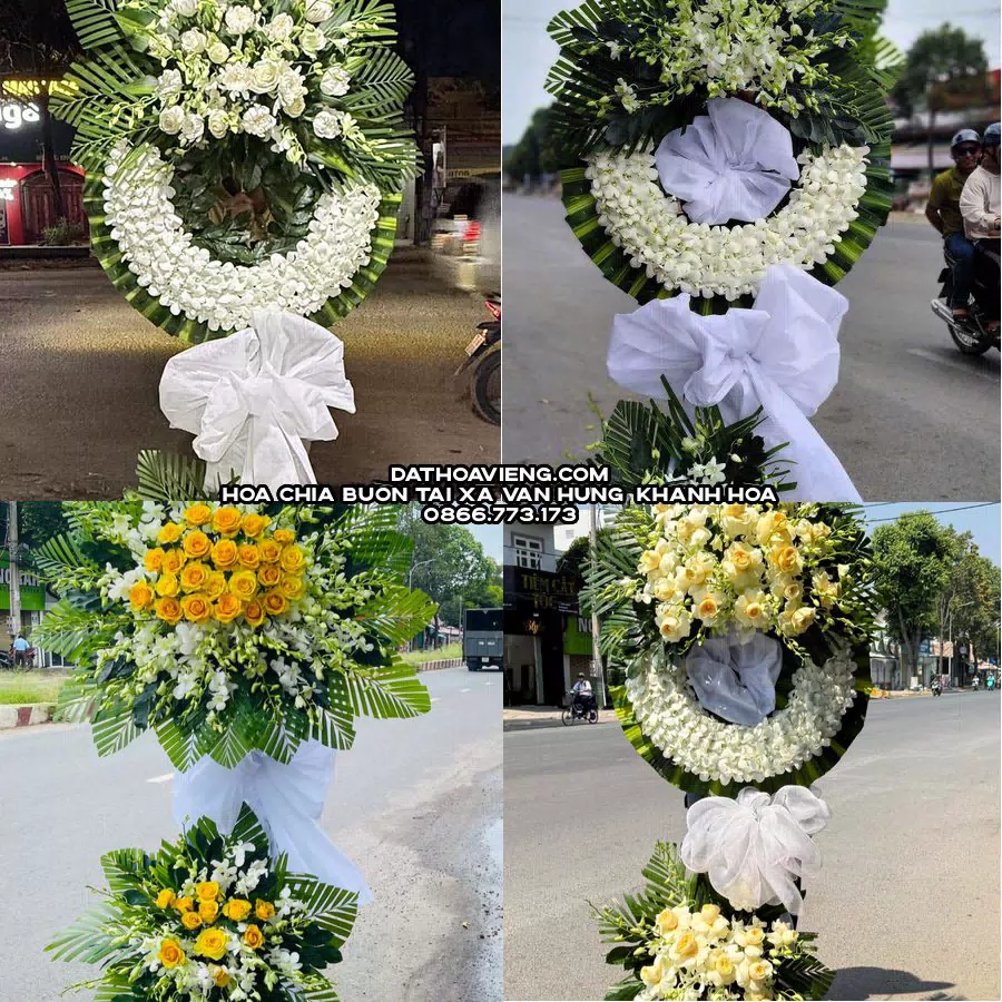 Mẫu hoa chia buồn tham khảo tại Xã Vạn Hưng, Khánh Hòa