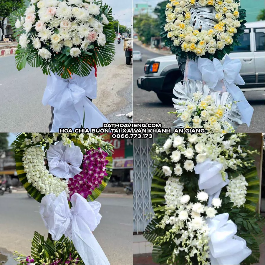 Mẫu hoa chia buồn tham khảo tại Xã Vân Khánh, An Giang