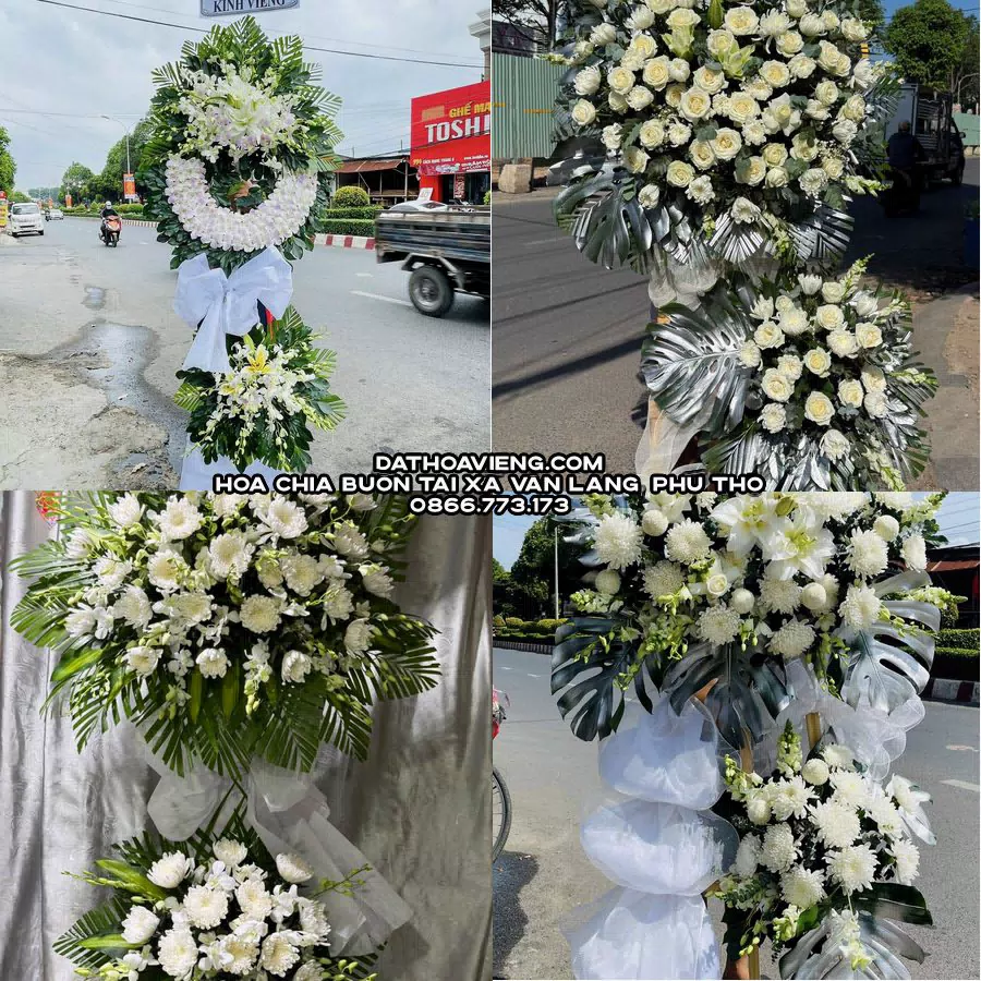 Mẫu hoa chia buồn tham khảo tại Xã Văn Lang, Phú Thọ