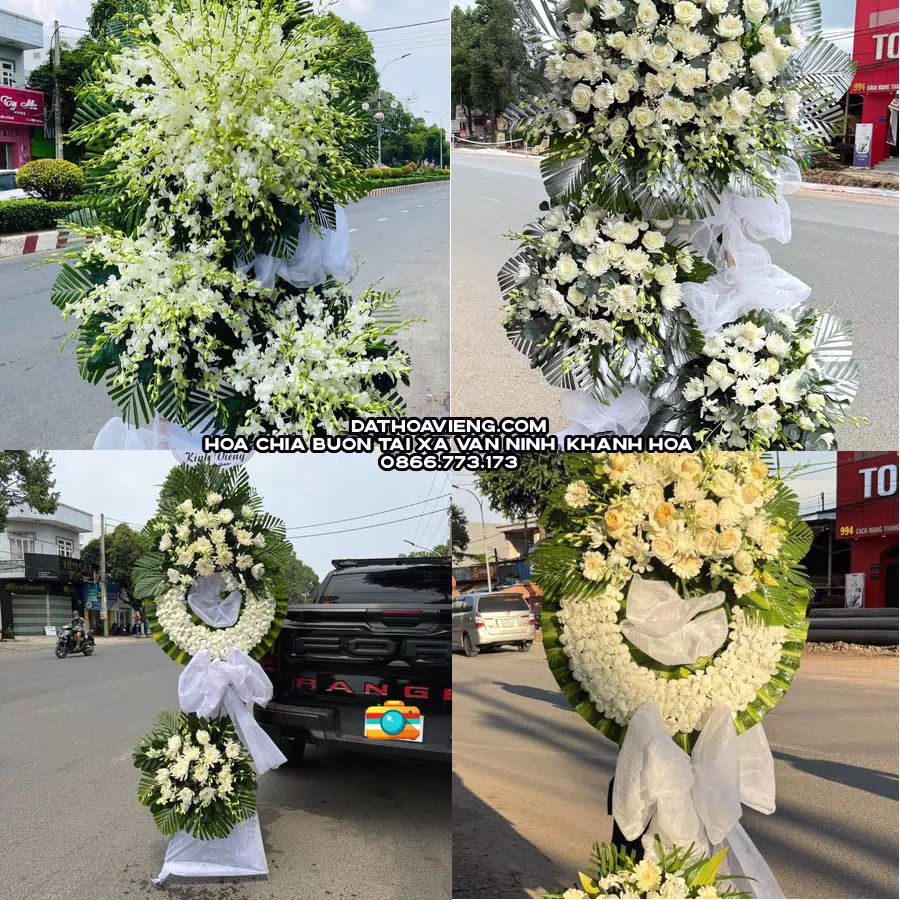 Mẫu hoa chia buồn tham khảo tại Xã Vạn Ninh, Khánh Hòa
