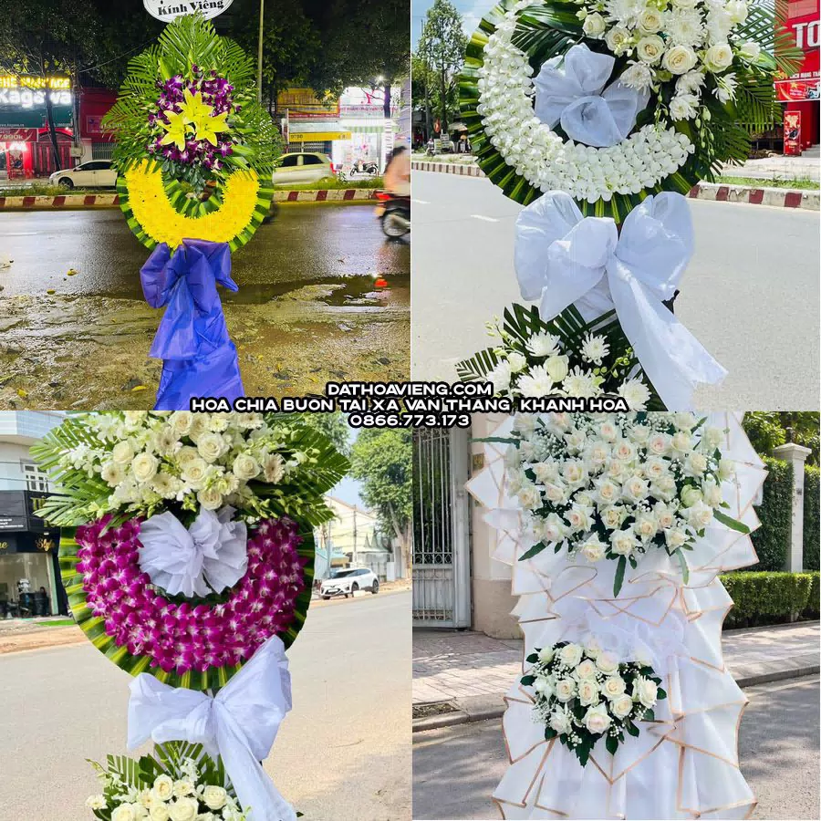 Mẫu hoa chia buồn tham khảo tại Xã Vạn Thắng, Khánh Hòa