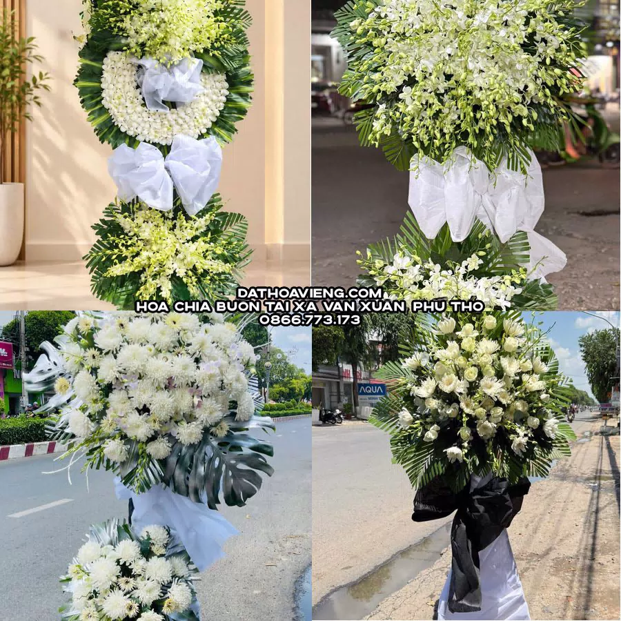 Mẫu hoa chia buồn tham khảo tại Xã Vạn Xuân, Phú Thọ