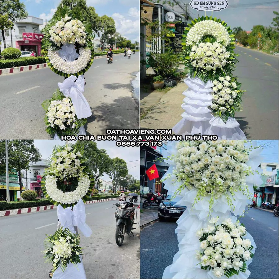 Mẫu hoa chia buồn tham khảo tại Xã Vạn Xuân, Phú Thọ