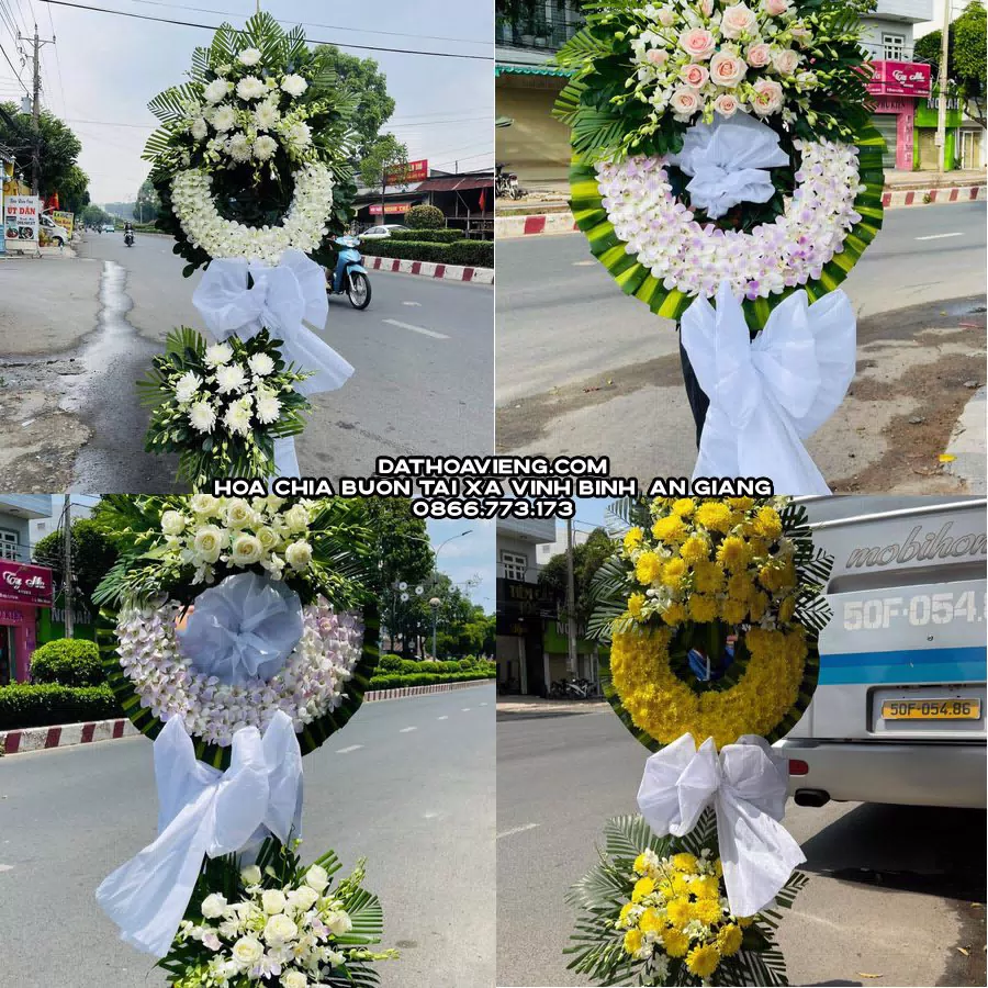 Mẫu hoa chia buồn tham khảo tại Xã Vĩnh Bình, An Giang