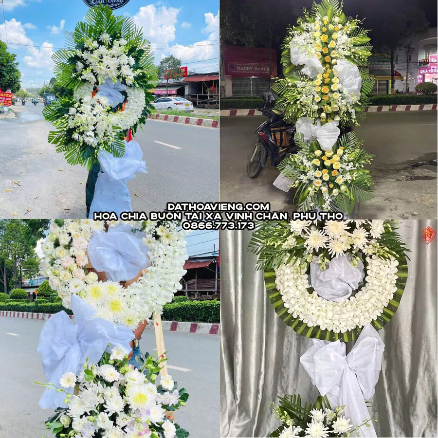 Mẫu hoa chia buồn tham khảo tại Xã Vĩnh Chân, Phú Thọ