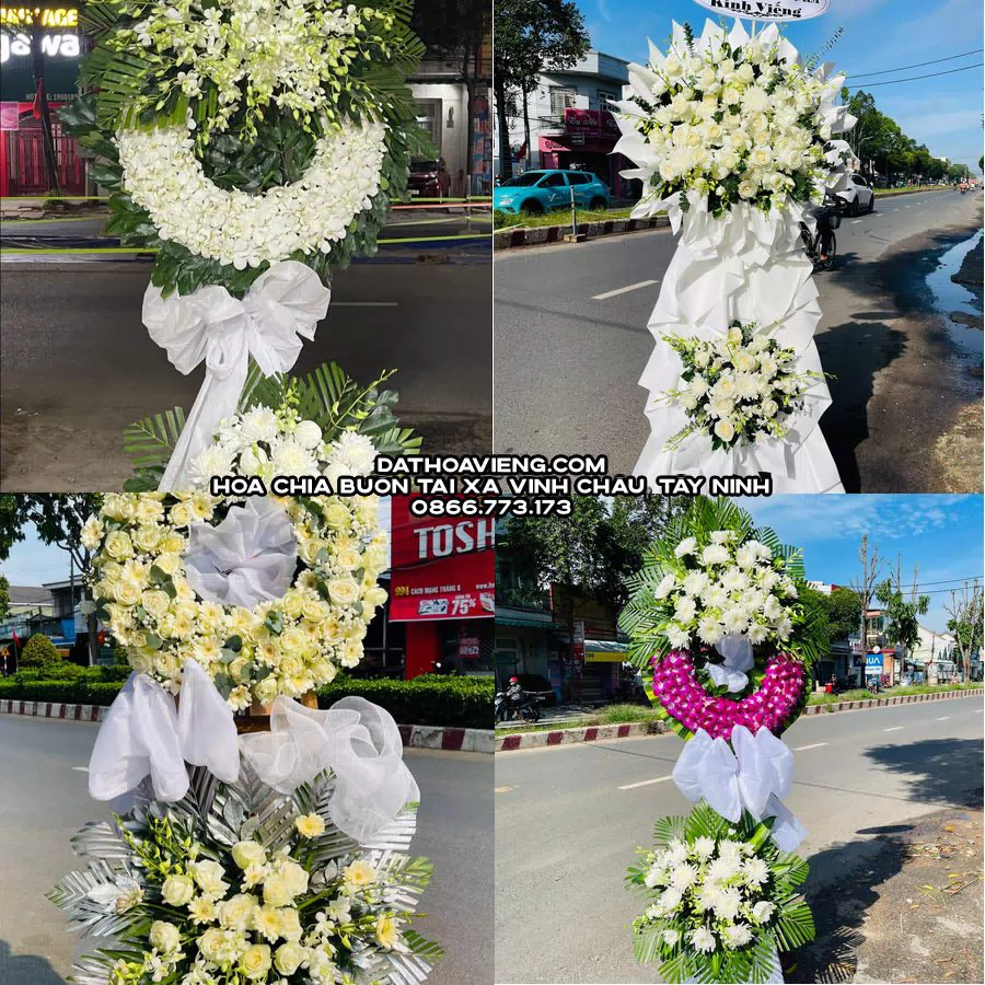 Mẫu hoa chia buồn tham khảo tại Xã Vĩnh Châu, Tây Ninh