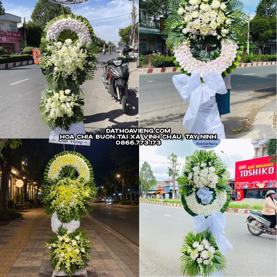 Mẫu hoa chia buồn tham khảo tại Xã Vĩnh Châu, Tây Ninh