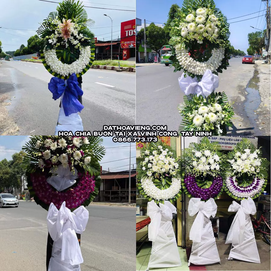 Mẫu hoa chia buồn tham khảo tại Xã Vĩnh Công, Tây Ninh