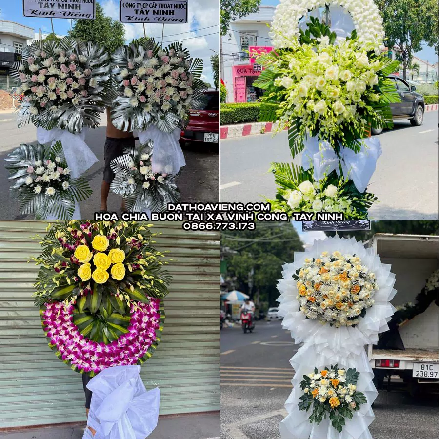 Mẫu hoa chia buồn tham khảo tại Xã Vĩnh Công, Tây Ninh