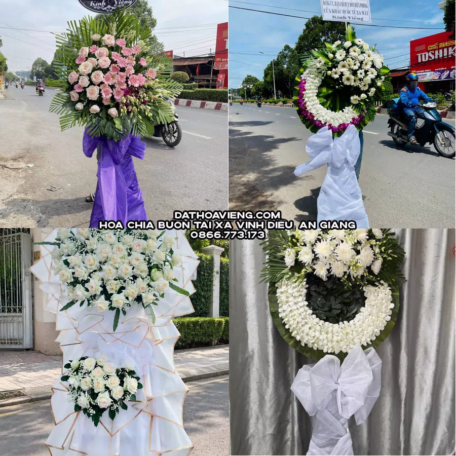 Mẫu hoa chia buồn tham khảo tại Xã Vĩnh Điều, An Giang