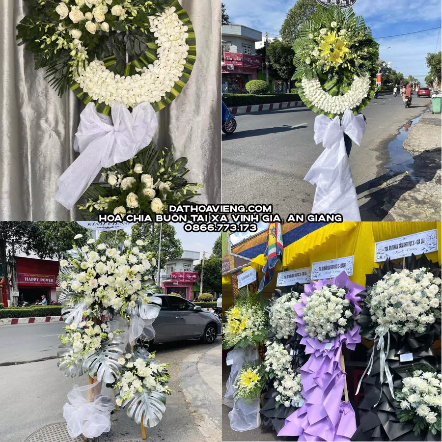 Mẫu hoa chia buồn tham khảo tại Xã Vĩnh Gia, An Giang
