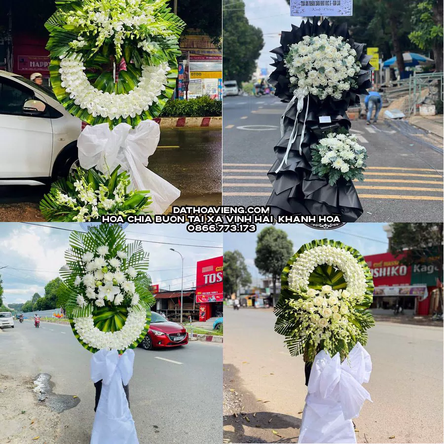 Mẫu hoa chia buồn tham khảo tại Xã Vĩnh Hải, Khánh Hoà