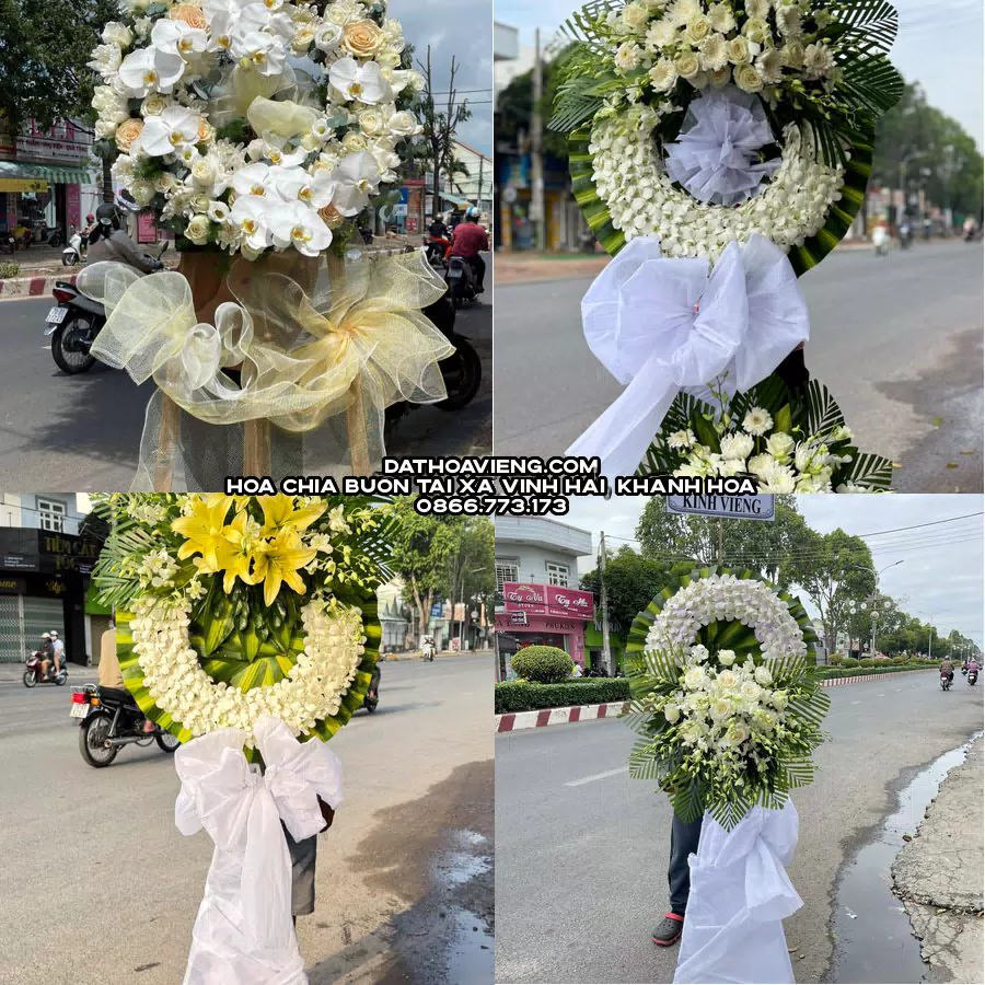 Mẫu hoa chia buồn tham khảo tại Xã Vĩnh Hải, Khánh Hoà