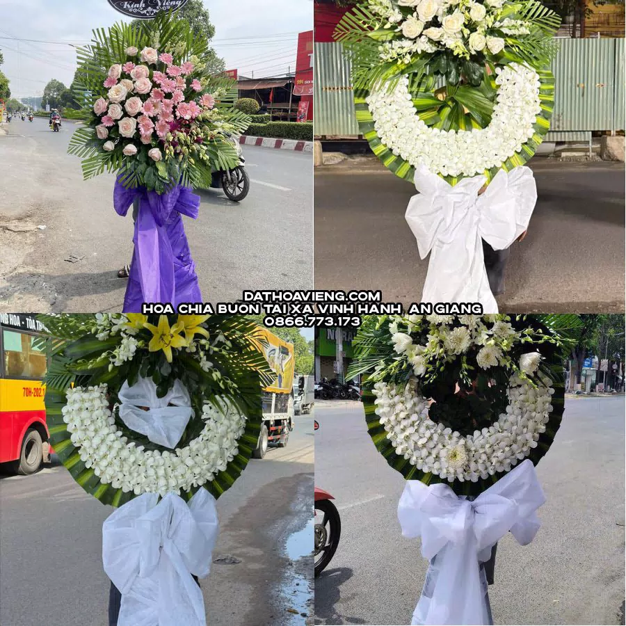 Mẫu hoa chia buồn tham khảo tại Xã Vĩnh Hanh, An Giang