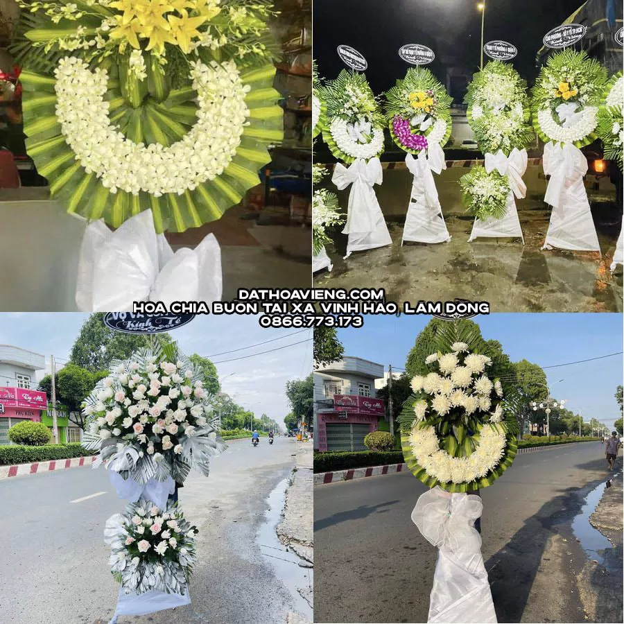 Mẫu hoa chia buồn tham khảo tại Xã Vĩnh Hảo, Lâm Đồng