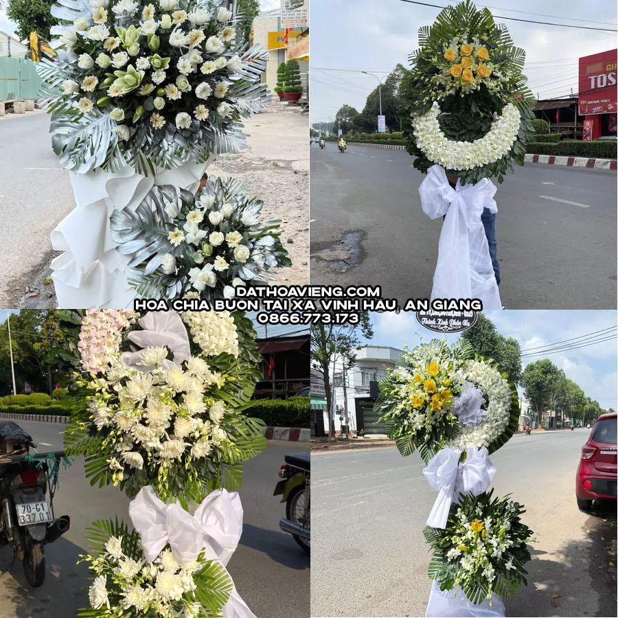 Mẫu hoa chia buồn tham khảo tại Xã Vĩnh Hậu, An Giang