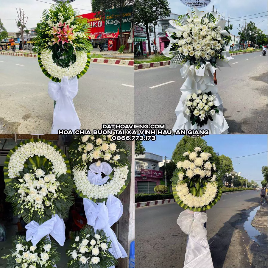 Mẫu hoa chia buồn tham khảo tại Xã Vĩnh Hậu, An Giang